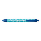 Witte stippen op turquoise aangepaste pennen (Achterkant)