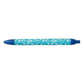 Witte stippen op turquoise aangepaste pennen (Voorkant)