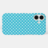Witte Stippen op turquoise Case-Mate iPhone Case (Achterkant (horizontaal))