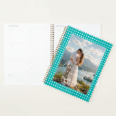 Witte Stippen op Turquoise – Persoonlijke Trouwdag Planner (Display)