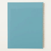 Witte Stippen op Turquoise – Persoonlijke Trouwdag Planner (Achterkant)