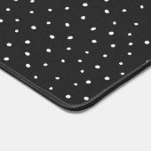 Witte Stippen op zwart Bureaumat (Hoek)