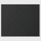 Witte Stippen op zwart Cadeaupapier (Vlak)