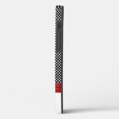 Witte stippen op zwart met strik Case-Mate iPhone case (Achterkant / Links)