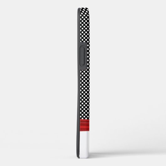 Witte stippen op zwart met strik Case-Mate iPhone case (Achterkant / Rechts)