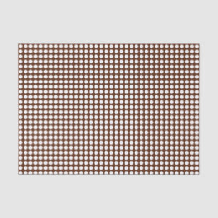 Witte Stippen over Bruin Weefpapier Tissuepapier