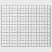 Witte Stippen patroon op grijs met naam Cadeaupapier (Vlak)