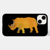 witte stippen rhino - dier Case-Mate iPhone case (Achterkant (horizontaal))