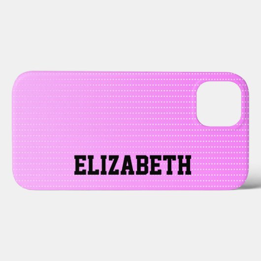 Witte stippen roze patroon Case-Mate iPhone case (Achterkant (horizontaal))