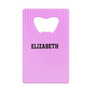 Witte stippen roze patroon creditkaart flessenopener