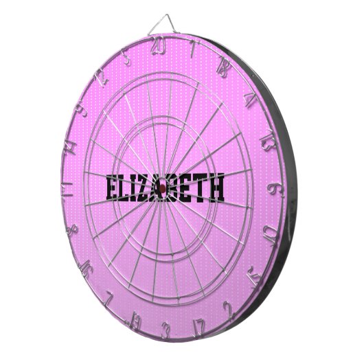 Witte stippen roze patroon dartbord (Voorkant Rechts)