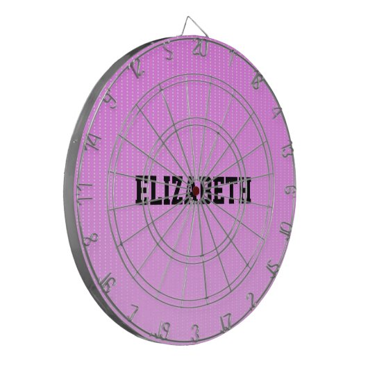 Witte stippen roze patroon dartbord (Voorkant Links)