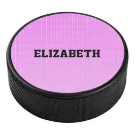 Witte stippen roze patroon hockey puck