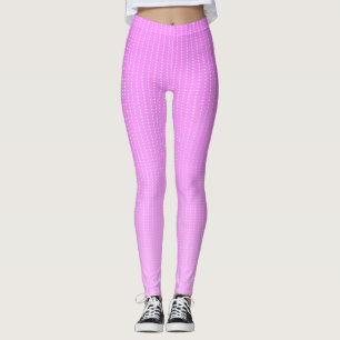 Witte stippen roze patroon leggings