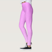 Witte stippen roze patroon leggings (Links)