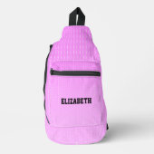 Witte stippen roze patroon sling bag (Voorkant)