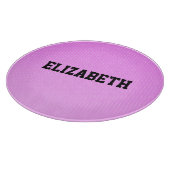 Witte stippen roze patroon snijplank (Hoek)