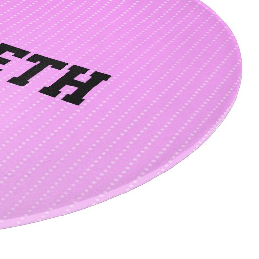 Witte stippen roze patroon snijplank (Hoek)