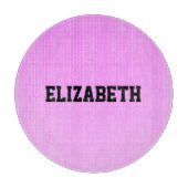 Witte stippen roze patroon snijplank (Voorkant)