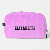 Witte stippen roze patroon toilettasje (Voorkant)