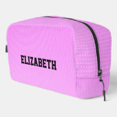 Witte stippen roze patroon toilettasje (Rechterhoek)