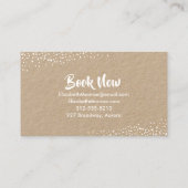 Witte Stippen Salon Makeup Hair Stylist Kraft Visitekaartje (Achterkant)