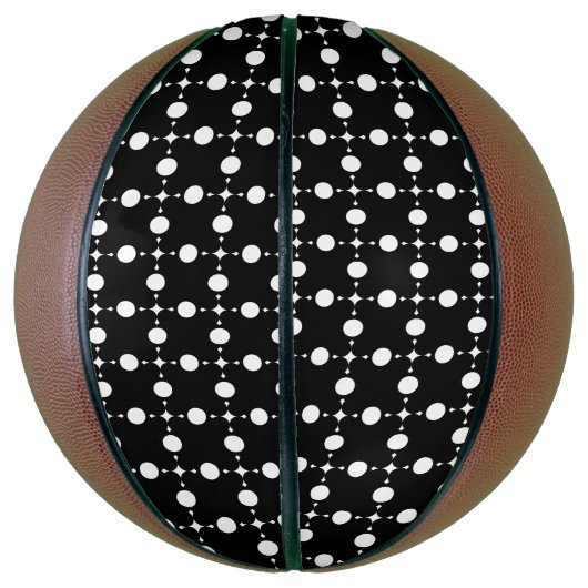 Witte stippen, stippen, Stippen, gestippeld Basketbal (Verticaal)