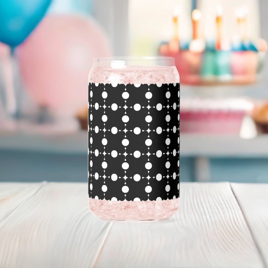Witte stippen, stippen, Stippen, gestippeld Blikvorm Glas (Insitu (Baby Shower))