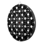 Witte stippen, stippen, Stippen, gestippeld Dartbord (Voorkant Rechts)