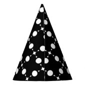 Witte stippen, stippen, Stippen, gestippeld Feesthoedjes (Achterkant)