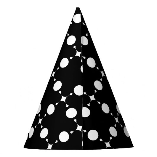 Witte stippen, stippen, Stippen, gestippeld Feesthoedjes (Achterkant)