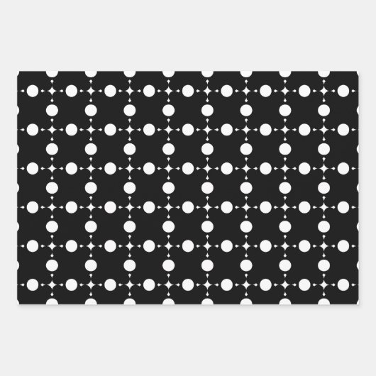 Witte stippen, stippen, Stippen, gestippeld Inpakpapier Vel (Voorkant 2)