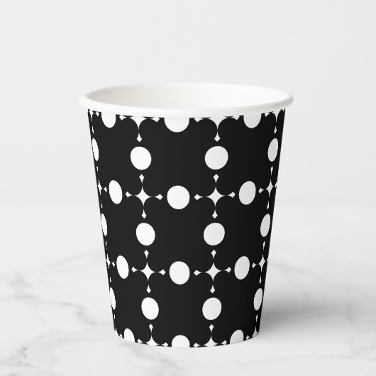 Witte stippen, stippen, Stippen, gestippeld Papieren Bekers (Voorkant)