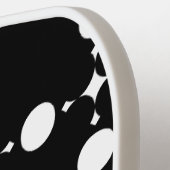 Witte stippen, stippen, Stippen, gestippeld Pickleball Paddle (Links Detail)