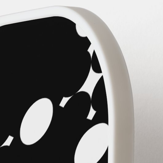 Witte stippen, stippen, Stippen, gestippeld Pickleball Paddle (Links Detail)