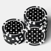 Witte stippen, stippen, Stippen, gestippeld Poker Chips (Opstapeling)
