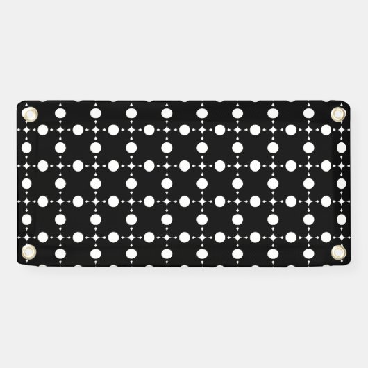 Witte stippen, stippen, Stippen, gestippeld Spandoek (Horizontaal)