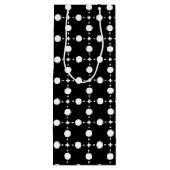 Witte stippen, stippen, Stippen, gestippeld Wijn Cadeautas (Achterkant)