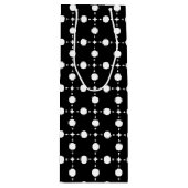 Witte stippen, stippen, Stippen, gestippeld Wijn Cadeautas (Voorkant)