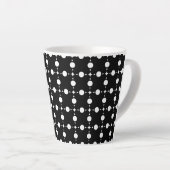 Witte Stippen, Stippenpatroon, Stippen, Gestippeld Latte Mok (Rechterhoek)