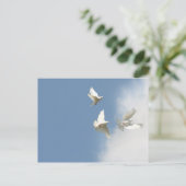 Witte stippen vliegen briefkaart (Staand voorkant)