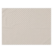 Witte Stippenpatroon Op Beige Achtergrond Tafelkleed (Voorkant (Horizontaal))