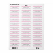 Witte Stippenpatroon Roze Chic Retouradres Etiket (Full Sheet)