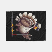 Witte Stock Bewustzijn Thanksgiving Coms Oriëntati Fleece Deken (Voorkant (Horizontaal))