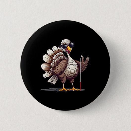 Witte Stock Bewustzijn Thanksgiving Coms Oriëntati Ronde Button 5,7 Cm (Voorkant)