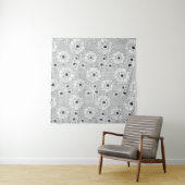 Witte stof fijne kant textuur met elegantie naad wandkleed (In situ)