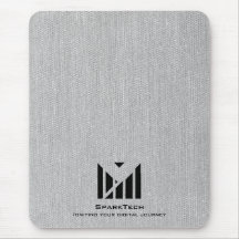 Witte Stoffentextuur Elegant Monogram Logo Custom