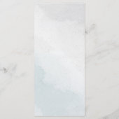 witte stoffige blauwe en marinebloemen groen menu (Achterkant)