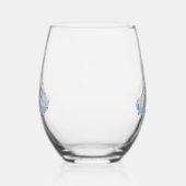 Witte Stoffige Blauwe Trouwjurk voor Vrouw Wijnglas Zonder Voet (Links)