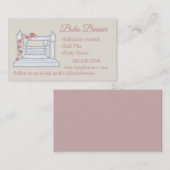 Witte stootplaat opblaasbare partijbellen visitekaartje (Voorkant / Achterkant)